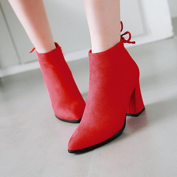 

boots women's short pointed toe platform high heels shoes tube women, Black