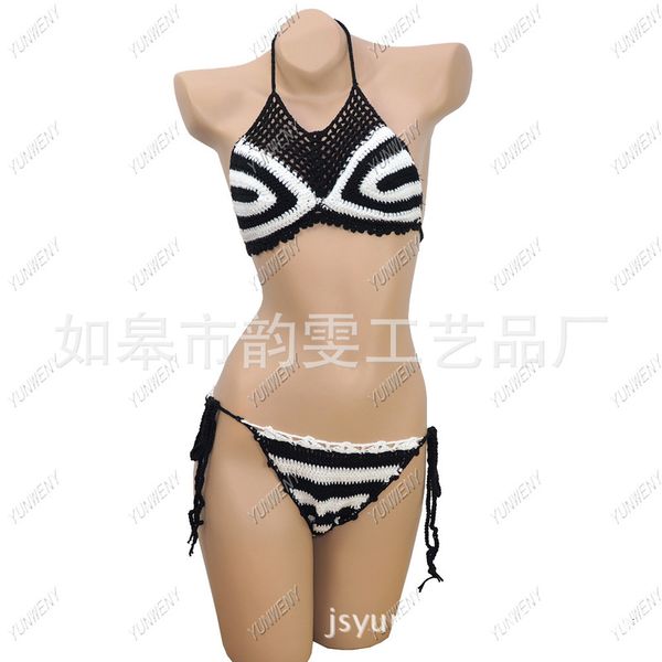 

Sexy Hand Crocheted Swimsuit, Bikini, Swimsuit Production, White;black