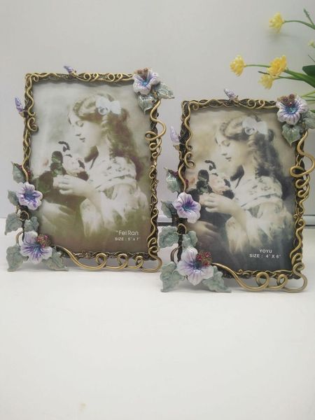 

european classic metal 6/7 inch alloy picture wall po frame mj frames