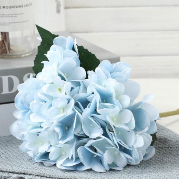 

decorative flowers & wreaths 100pcs hydrangea with leaves hydrange beautiful wedding flower floral christmas event party table decoration wh