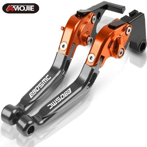 

motorcycle brakes cnc aluminum adjustable folding foldable extendable brake clutch levers for 690smc 690 smc 2014 2021