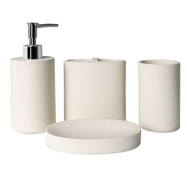 

bath accessory set 4 pieces bathroom accessories soap dispenser/toothbrush holder/tumbler/soap dish