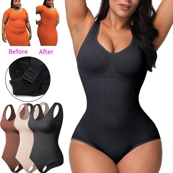 

women's shapers shapewear bodysuit for women tummy control bulifter panty hi-waist trainer stomach body shaper slimming underwear girdl, Black;white