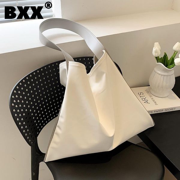 

shoulder bags [bxx] simple solid color high capacity pu leather for women 2021 summer bag trending luxury hand hu113