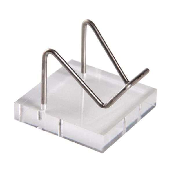 

hooks & rails k5dc crystal mineral display stand clear acrylic triangle holder easel stands for geodes rock agate coral