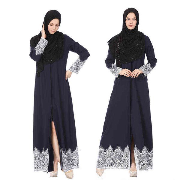 

casual dresses zhiyiduoduo fashion national style lace solid color robe long 7520, Black;gray