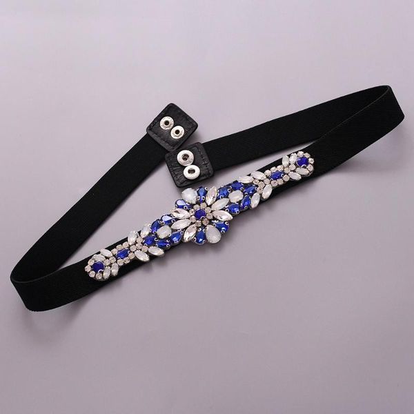 

wedding sashes trixy s424 royal blue rhinestone belt charming black elastic waistbands stretch cummerbunds for women dress wide belts, White