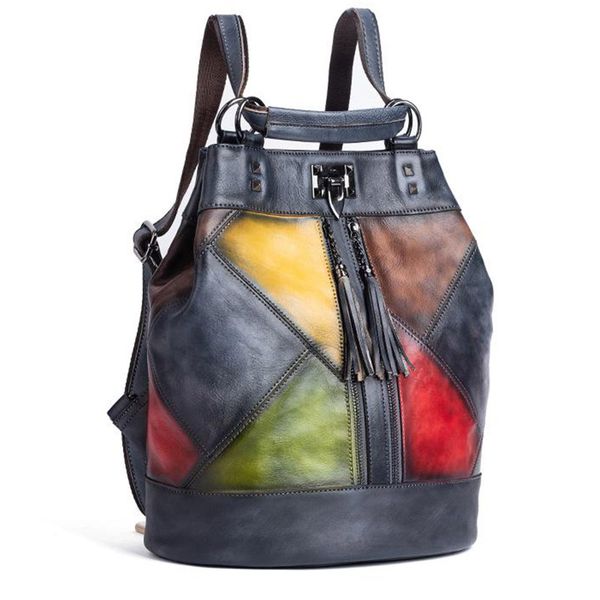 

genuine leather backpacks for women designer shoulder bag large teenage school female multi-functional travel