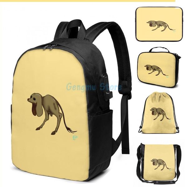 

funny graphic print hieronymus bosch dog usb charge backpack men school bags women bag travel laptop