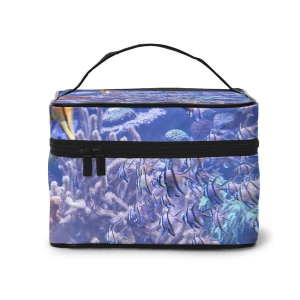

multifunction travel cosmetic bag neceser women aquarium makeup bags make up cases