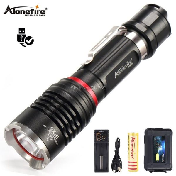 

alonefire x960 3800lm mobile power usb led cree xm-l l2 rechargeable torch lanterna lamp display flash light flashlights torches