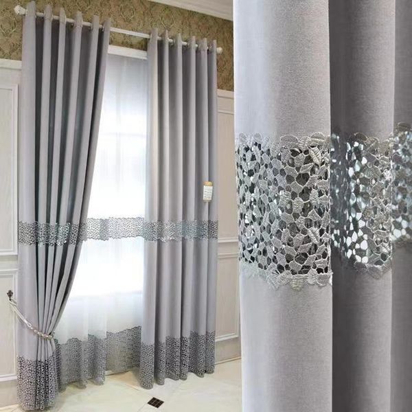 

curtain & drapes chinese hollow embroidered curtains, high-end minimalist modern curtains for living dining room bedroom tulle
