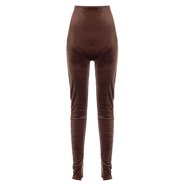 

women's pants & capris women velvet trousers, high waist outerwear casual party street ruffle hem split, Black;white