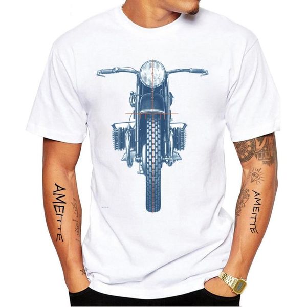 

men's t-shirts summer funny short sleeve vintage boxer motocycle print t-shirt bikes casual white harajuku moto design boy tees, White;black