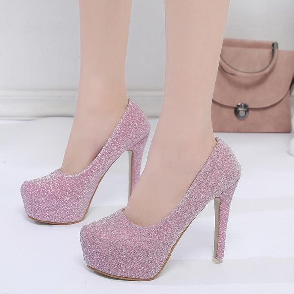 

dress shoes high heels platform woman pumps women party wedding tacones mujer plataforma, Black