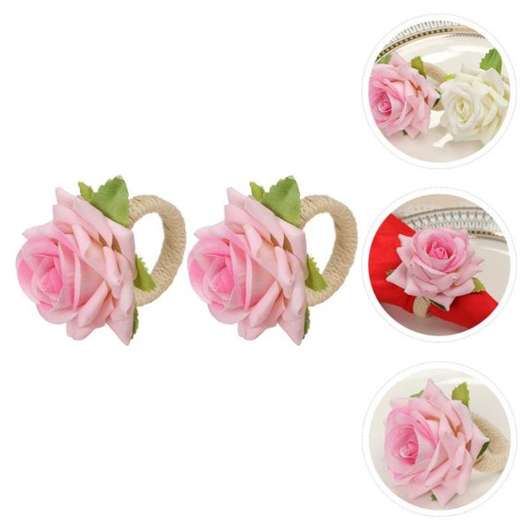 

napkin rings 2pcs wedding rose clasps simulated flower decor )