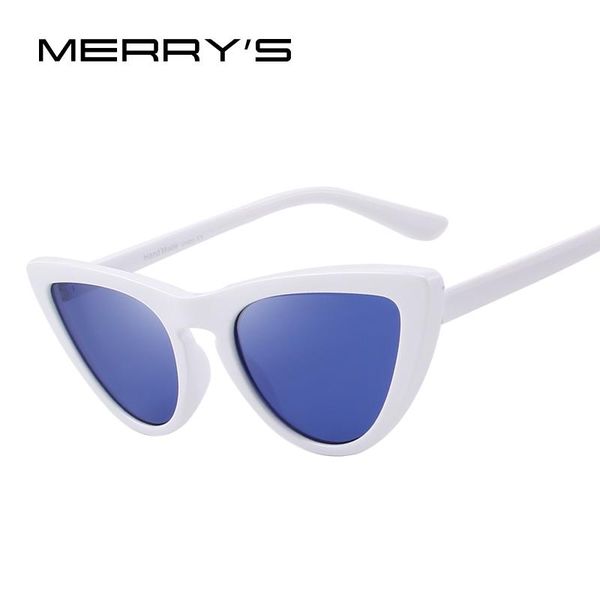 

sunglasses merrys design fashion women cat eye brand designer s6319, White;black