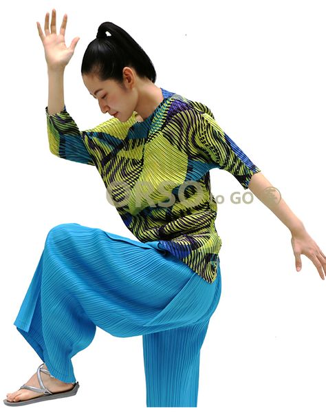 

knits fashion pleated women's stripe plaid print three quarter t-shirt, White