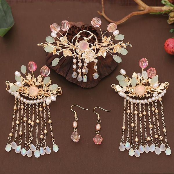 

clothing accessories hairpin side clip headdress female antique tassel hair pin step shake other event & party supplies