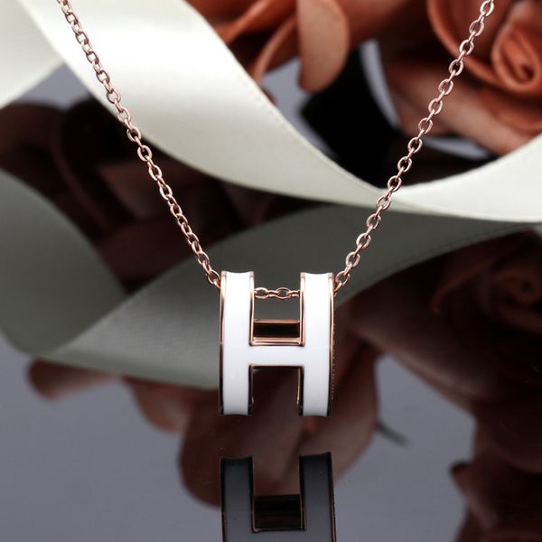 

s925 sterling silver necklace high version atmospheric women's net red live enamel clavicle chain signature deals wjhl