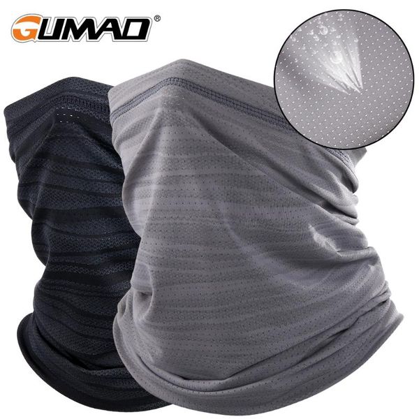 

hiking cool face bandana men tube scarf half mask cover gaiter neck warmer cycling running hunting bicycle sun women summer caps & masks, Black