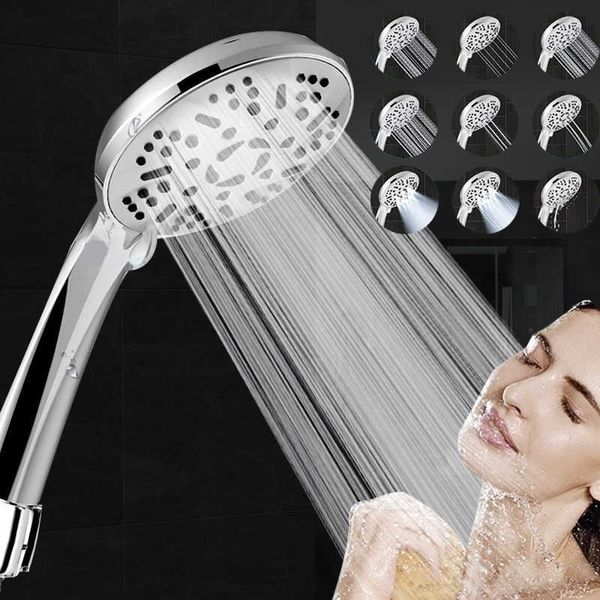 Zhangji 12 CM 9 Modalità di spruzzo Impostazione Soffione doccia regolabile universale Soffione doccia ad alta pressione per massaggio a risparmio idrico Bagno 210724