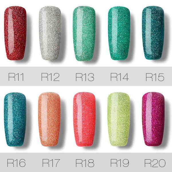 

professional uv nail gel polish pure color soak off led long lasting manicure 10ml qrd881