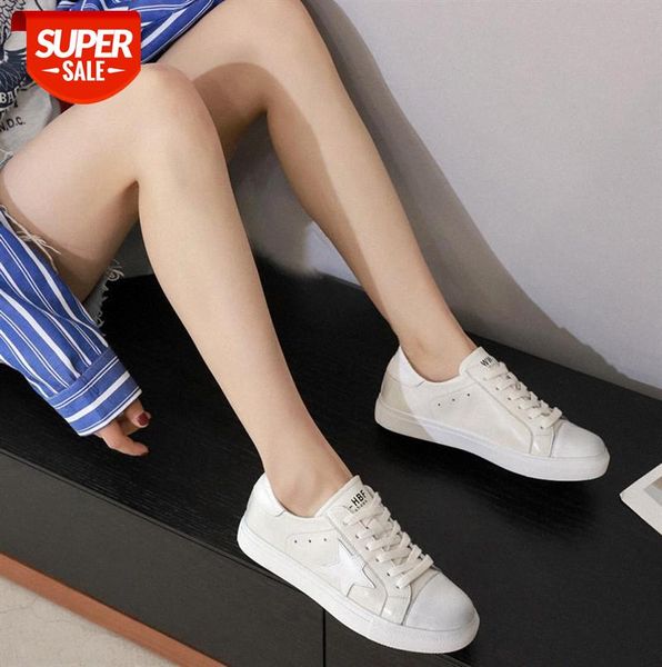

first layer cowhide ladies skate shoes casual single genuine leather white #kw4f
