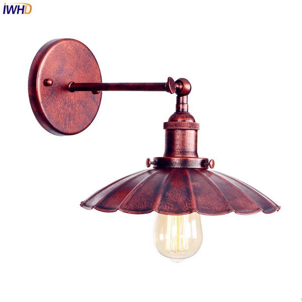 

wall lamp iwhd loft style rust retro lights fixtures bedroom living room edison industrial vintage sconces led stair light