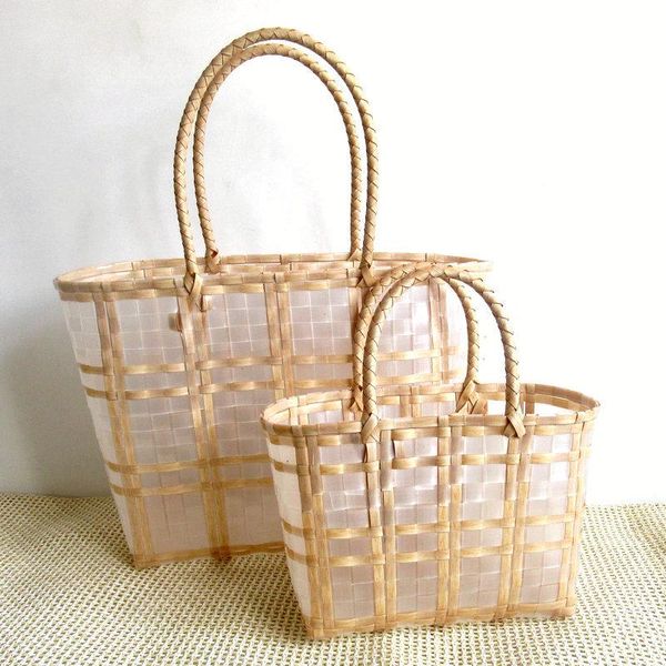 

transparent texture woven bag jelly plastic handbag retro evening bags