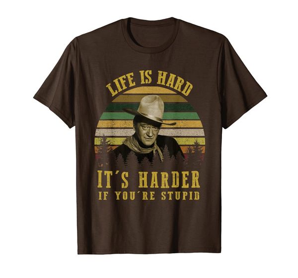 

life is hard it's harder if you're stupid vintage t-shirt, White;black