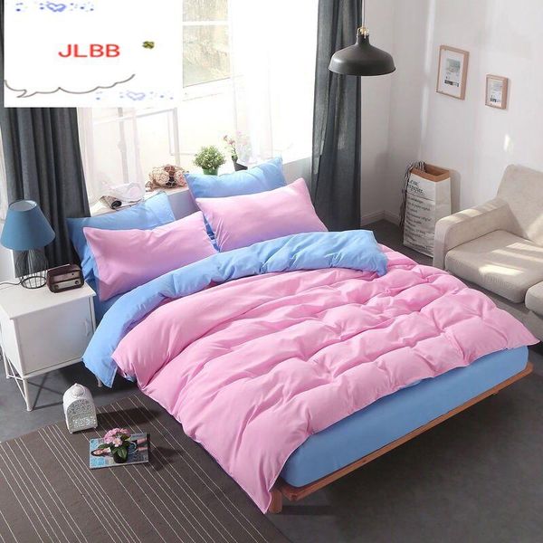 

bedding sets 2021 home textile set solid color duvet cover quilt covers pillowcases soft and warm textiles gray blue pink