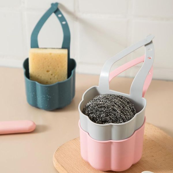 

kitchen storage & organization 1pcs sink drain rack sponge soap plastic hanging basket faucet organizer shelf portable home tool
