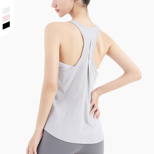 

yoga outfit loose and quick-drying clothes ladies sports running t-shirt sleeveless beauty back vest fitness