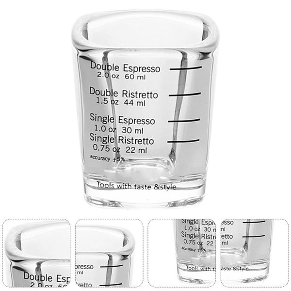 

set 3 pcs 60ml measure cups espresso practical glass baking (black) mugs