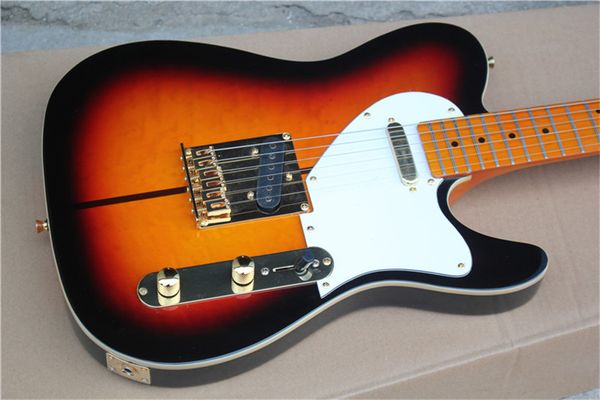 

tuff dog tele electric guitar vintage sunburst color gold hardware maple fingerboard guitarar