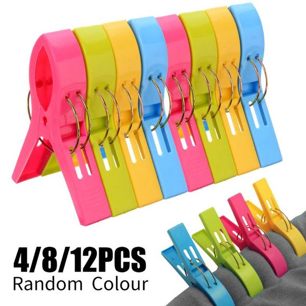 

clothing & wardrobe storage 4/8/12pcs large plastic beach towel pegs clips to sunbed quilt rack clothes quilts color random