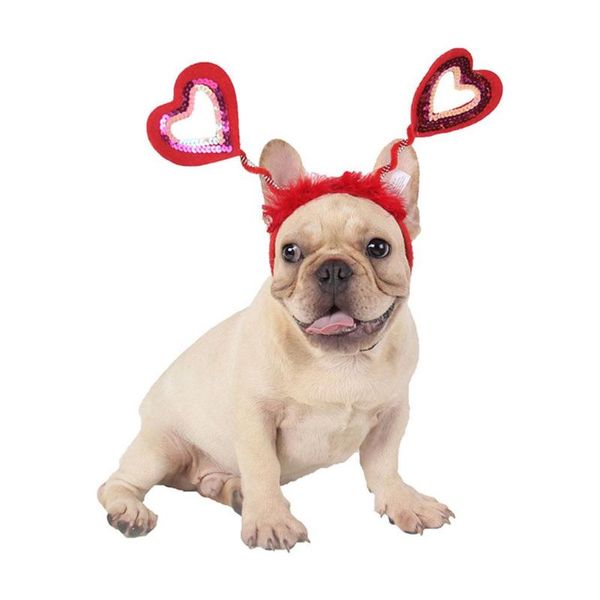 

dog apparel idealhouse cute headgear pet christmas supplies cat love shape fashion headband