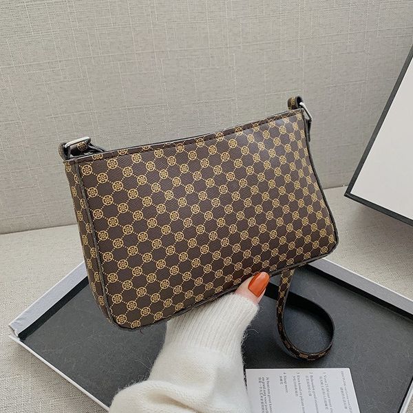 

underarm bag small simple shoulder new letter fashion messenger square 2021 korean lattice muxof