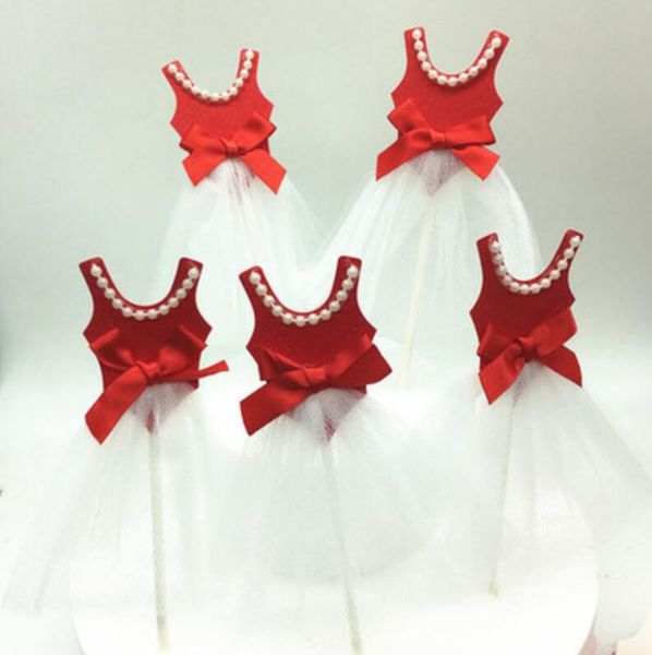 

gilr cake tools pearl dress insert card for girl birthday party 1221293