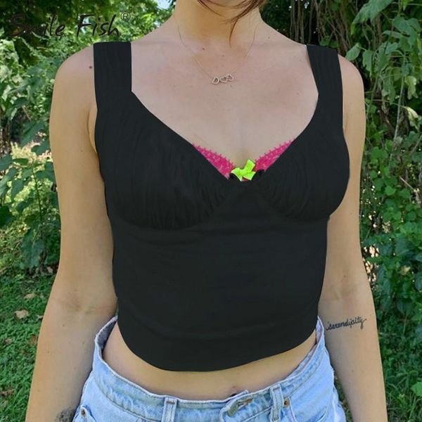 

women's tanks & camis sleeveless ladies crop red holiday 2021 femme summer women tank short beach streetwear g1449, White