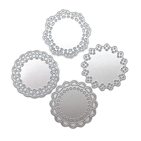 

painting supplies 4pcs mini lace doily circle metal cutting dies scrapbooking craft making paper art diy embossing dropship