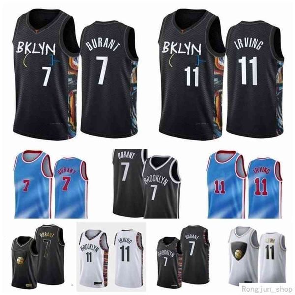 

mens kevin 7 durant kyrie 11 basketball irving jerseys black 2021 city blue tie dye classic uniform back to 1990s jerseys, Black;red