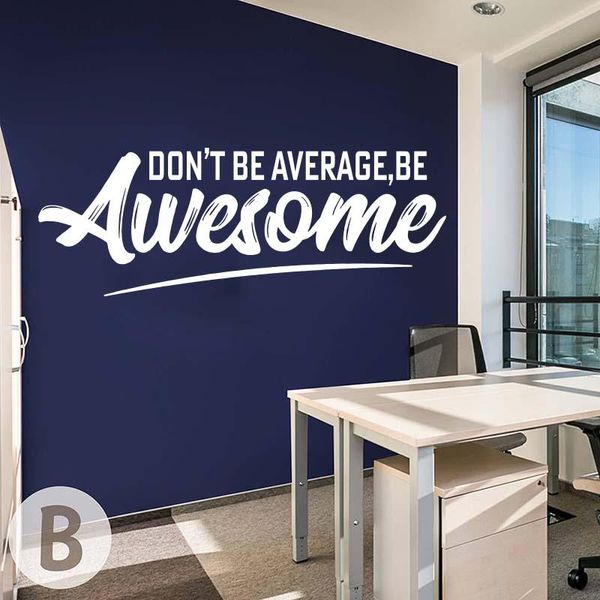 

wall stickers office don't be aveage awesome sticker gym fitness inspirational motivational quote decal kids room decor