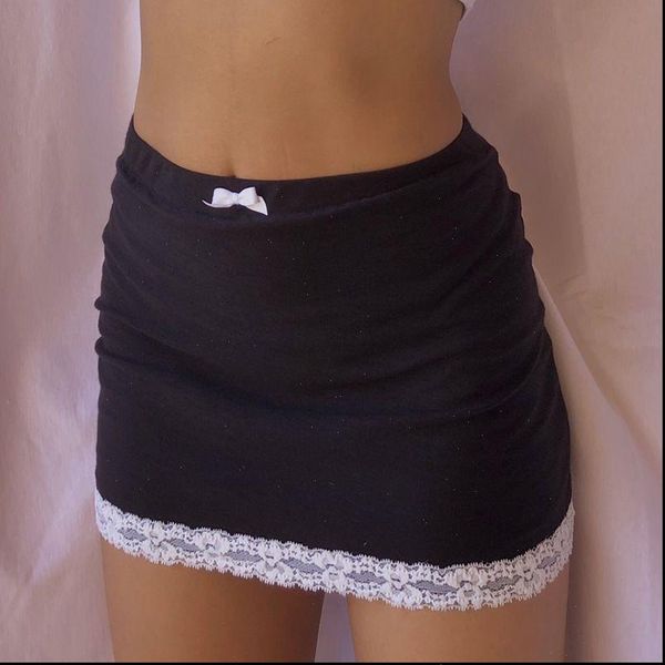 

woman women skirt skirts summer autumn korean casual black fashion lace mini for harajuku vintage streetwear