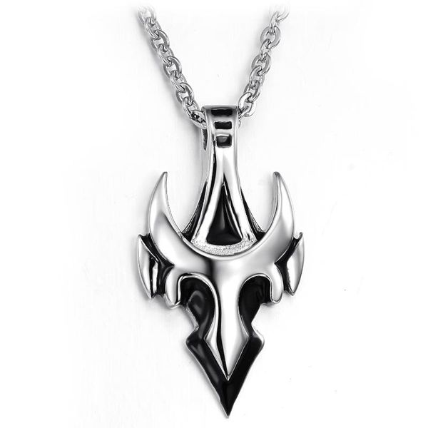 

pendant necklaces design unique cross shape necklace for men stainless steel jewelry, Silver