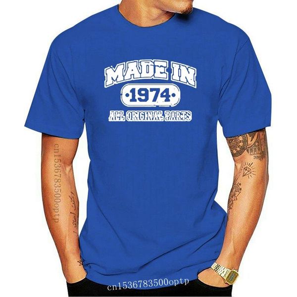

men's t-shirts retro t shirts crew neck graphic 42nd birthday made in 1974 short sleeve for men, White;black