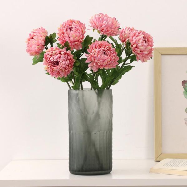 

decorative flowers & wreaths single pineapple chrysanthemum wedding home artificial flower melaleuca long pole