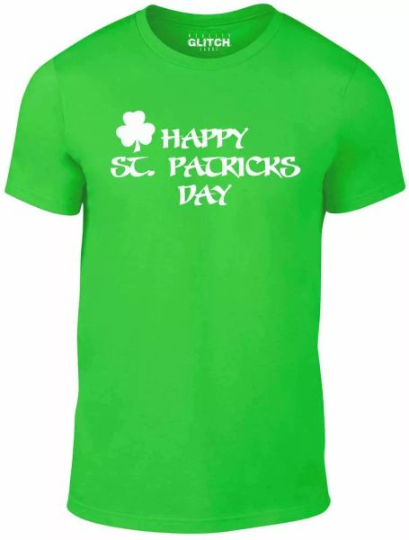

Happy St. Patrick's Day Men's T-Shirt - Paddy Drinking Irish Ireland Joke, White;black