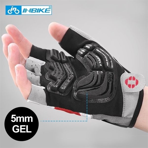

inbike shockproof gel pad cycling gloves touch screen sport men women winter bicycle gym fitness mtb bike 220117, Black